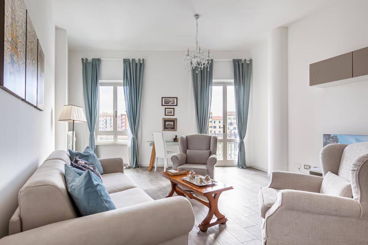 Lungarno Elegant Apartment With Panoramic Balcony 比萨 外观 照片